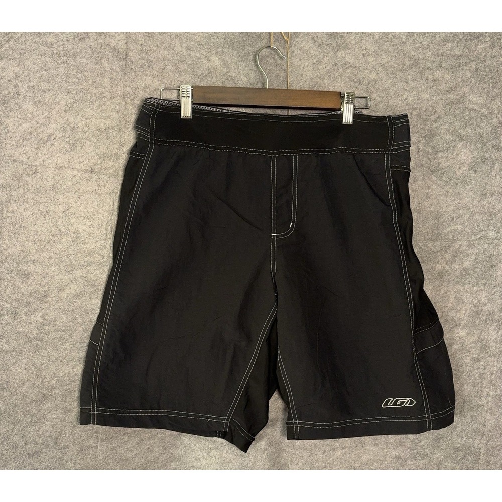 Louis Garneau Biking Shorts Mens Sz L Black Padded Chamois Pockets 10" Inseam